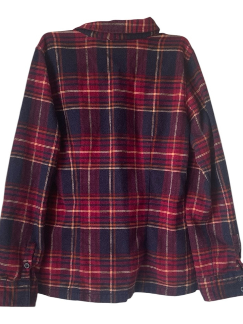 Patagonia Women’s Long-Sleeved Fjord Flannel Shirt - Size 6 - Red Plaid - Picture 2 of 6